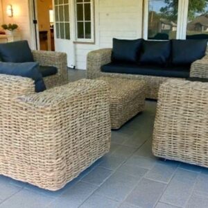 Rattan Media Console
